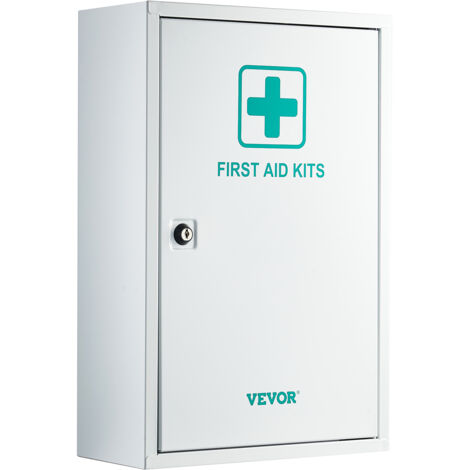 VEVOR 3-Shelf First Aid Cabinet, 1000 Pieces, Large Capacity First Aid Kit, Wall Mounted Medicine Cabinet, OSHA & ANSI 2015 (Class A), Industrial Emergency Metal Med Box, for Business and Worksite