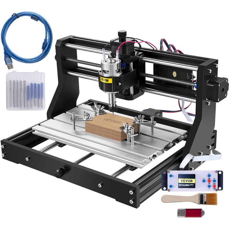 Mophorn - vevor 3 Axes cnc 3018 pro Machine de Gravure Routeur Graveur 300x180x45 mm (XxYxZ) diy Kit de Graveur Machine a Graver Tableau Controle