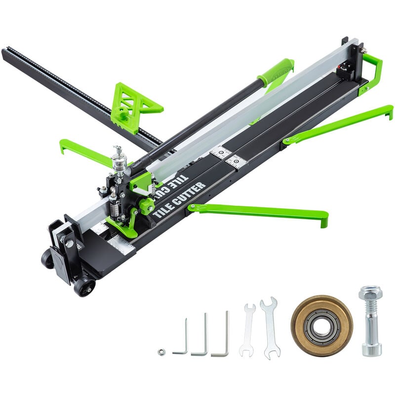 39 Inch Manual Tile Cutter w/Precise Laser Positioning & Anti-Sliding Rubber Surface Single Rail Four Brackets Suitable for Porcelain and Ceramic