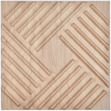 VEVOR 3D Wall Panels, 12-Pack 19.7 x 19.7 in PVC Modern Art Minimalist Salt Tiles, 32 Sq.Ft Coverage Accent Wall Panel, Interior Home Decor for Ceiling, Bedroom, Living & Gaming Room, Light Wood Color