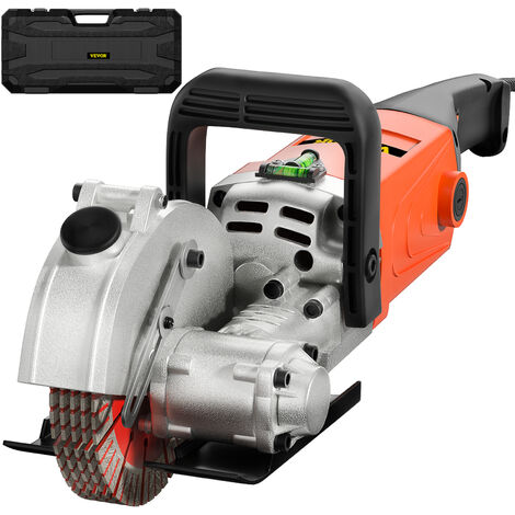VEVOR Elektrische Wandfräse 5000 U/min Wand Chaser Maschine 4800Watt Wand Groove Schneidemaschine Stoßmaschine 42mm für Ziegel Granit Marmor Beton Cutter Notcher Groover mit 5 x Sägeblätter