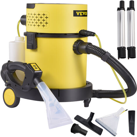 VEVOR 4in1 Waschsauger Nass-/Trockensauger 1200W Teppichreiniger Nasssauger 20L Kapazität Polsterreiniger Gerät HEPA&Schwamm Filter Industriestaubsauger 17Kpa Ideal für Haus Hof Garage Werkstatt