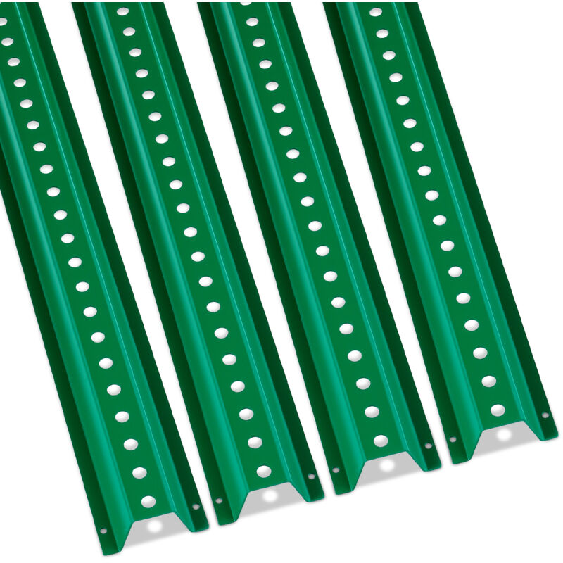Vevor 6ft U-channel Sign Post, 4pack Green Heavy Duty Steel Fixed Fence Post, Steel Fence U-channel Sign For Garden, Courtyard, Farm Or Traffic