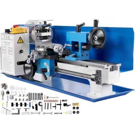 VEVOR 7x14 Precision Bench Top Mini Metal Milling Lathe Variable Speed 50-2500 RPM Nylon Gear with A Movable Lamp