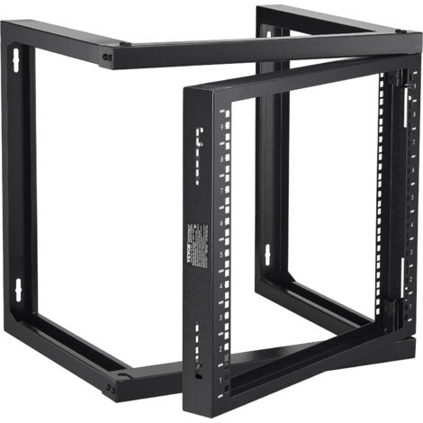VEVOR 9U-Rack zur Wandmontage, 150 lbs/68,04 kg maximale Tragkraft, Server-Netzwerk-Rack mit offenem Rahmen und Käfigmutternschrauben, Karbonstahl 20,9 x 17,7 x 20,5 Zoll für 19 Zoll/482,6 mm