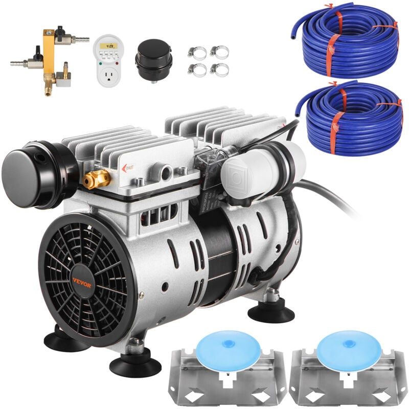 Mophorn - vevor Aerateur de bassin, 550W, kit systeme aeration de lac, 5,2 cfm pour etang 3 acres profondeur 15 m avec compresseur deair, tubes 30,5