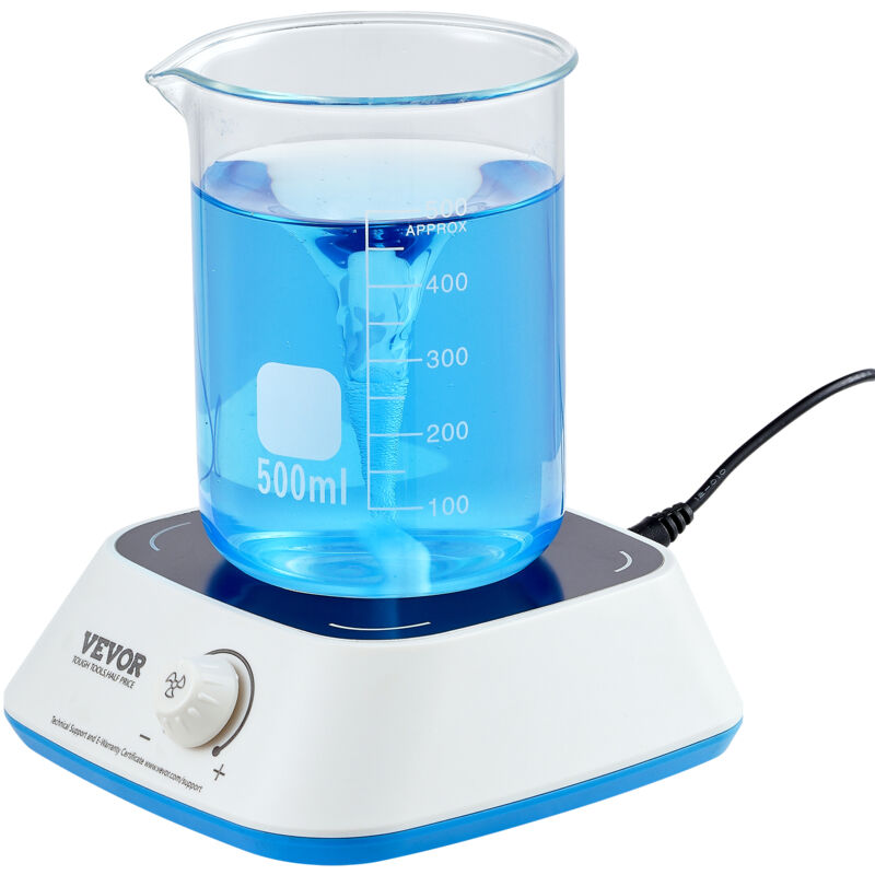 Vevor Agitateur Magnetique 0-2000 tr/min 3000 mL Melangeur Magnetique a Plaque Vitesse deAgitation Reglable Agitateur de Laboratoire avec Barre