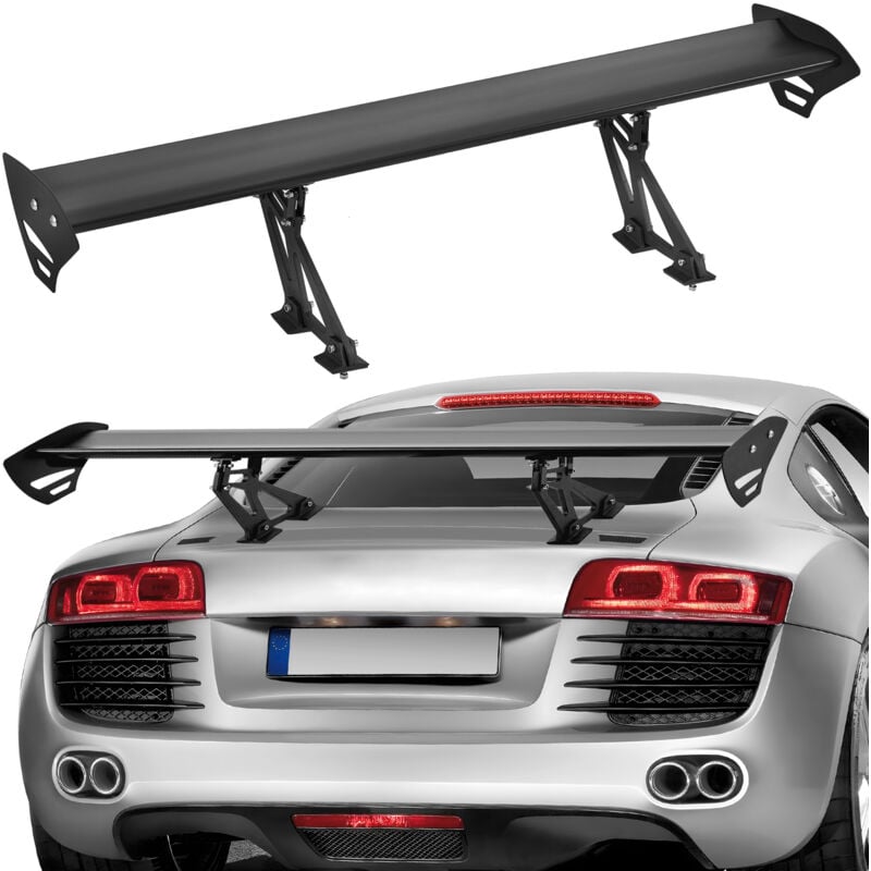 Aileron deaile de style gt, 1100 mm, becquets arriere universels, avec pont unique, materiau aluminium leger reglable, spoilers arriere de voiture,