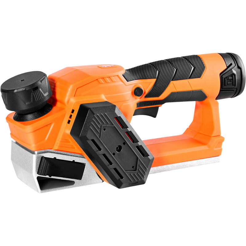 Vevor Akku-Hobel, 56 Mm Schnittbreite, 14500 U/Min Elektrohobel Für Holz Mit 2 Ah 12 V Lithium-Akku, Bürstenloser Motor, Einstellbare Schnitttiefe, 2 Klingen, Für Die Holzbearbeitung Von Holzfase