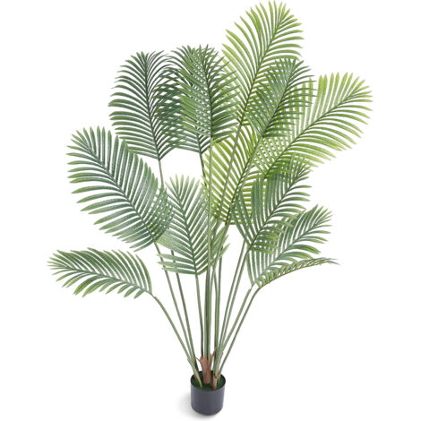 VEVOR Albero Artificiale, 1,8 m Pianta Finta Areca Palma Noce di Betel Realistica, Materiale PE Sicuro e Protezione Anti-Ribaltamento, Decorazione per Casa Ufficio Centri Commerciali Interni Esterni