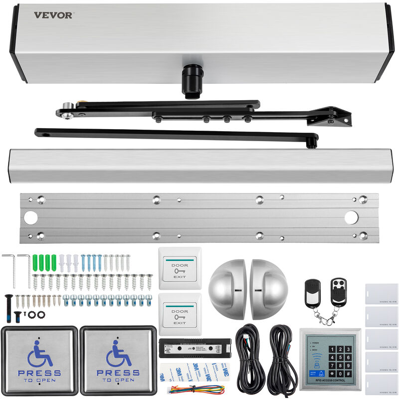Image of VEVOR Apriporta Automatico per Disabili e Anziani, Chiudiporta Automatico 100-240V 50W Certificati CE, Kit Apri-porta di Comunicazione Wireless 2.4G