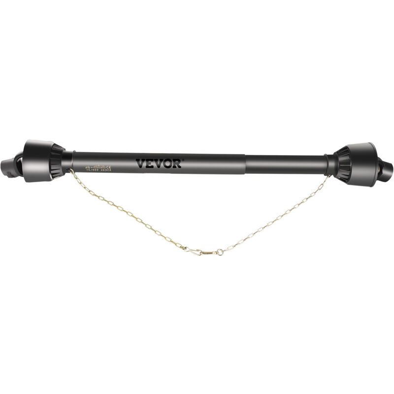 VEVOR PTO T4 aandrijfas, 34,9 mm 6-spline uiteinde voor tractoren, uitschuifbaar van 1100 tot 1550 mm, ideaal voor grasmaaiers, bosmaaiers, frezen, kunstmeststrooiers