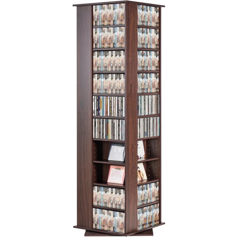 Vevor - Armoire de rangement cd/dvd, rotatif avec 34 compartiments, etagere a dvd a 10 couches pour 1040 cd, protege et organise les collections de