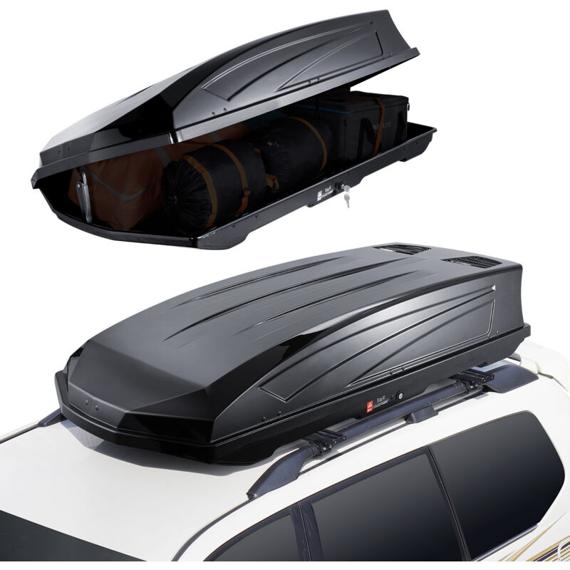Vevor Auto Dachbox Dachkoffer Aufbewahrungsbox 488 L, Abs-hartschalen Dachgepäckträger Aufbewahrungsbox Mit Beidseitiger Öffnung Und 2 Verstärkten