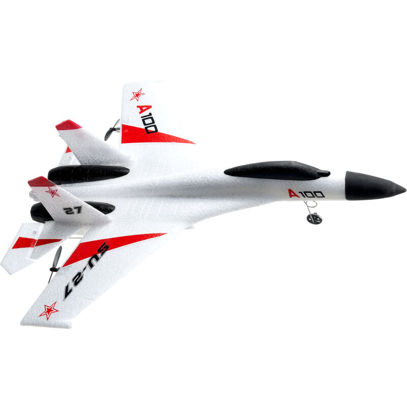 Vevor - Avion rc, avion telecommande 2,4 GHz 4 canaux avec gyroscope a 6 axes, jouet deavion de combat pret a voler avec deux batteries, planeur rc