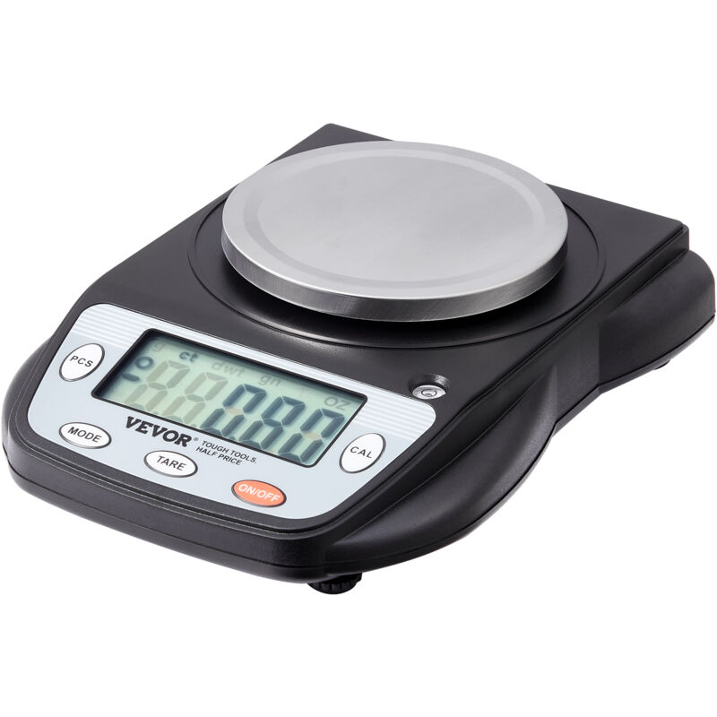 Vevor - Balance Analytique Numerique 600 g x 0,01 g, Balance de Laboratoire de Haute Precision avec 6 Unites de Conversion, Balance Electronique de