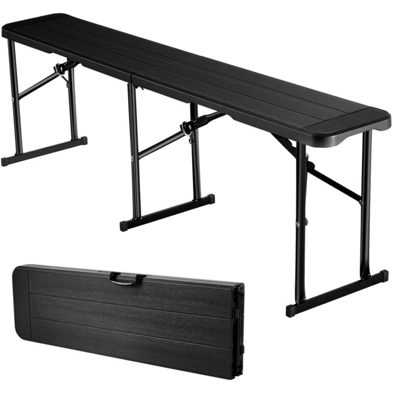 Banc pliant en plastique, 1830 mm, banc deexterieur pliable portable, lisse en pehd impermeable, siege de pique-nique, de salle a manger avec poignee