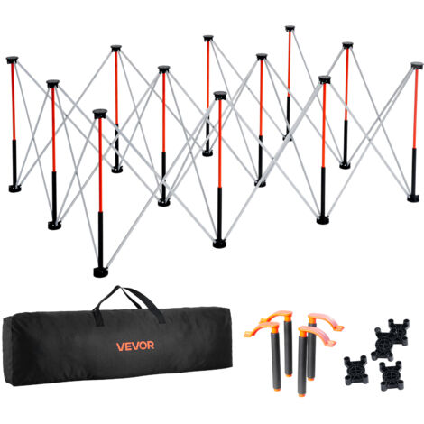 VEVOR Banco da Lavoro Pieghevole Portatile 1865 x 1261 mm Tavolo di Lavoro Pieghevole Senza Montaggio, Carico di 2041 kg con Borsa Portaoggetti, Piano del Tavolo Non Incluso, per Garage, Officina