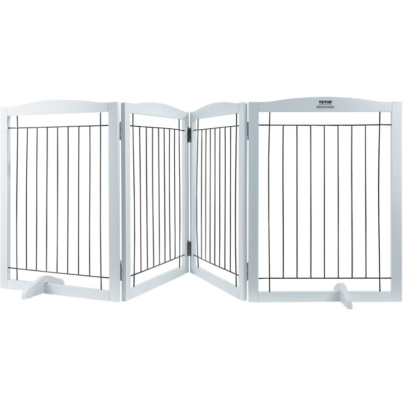 Vevor - Barriere autoportante pour animaux de compagnie, 32' de hauteur x 96,5' de largeur, barriere pliante a 4 panneaux pour chiens, adaptable aux