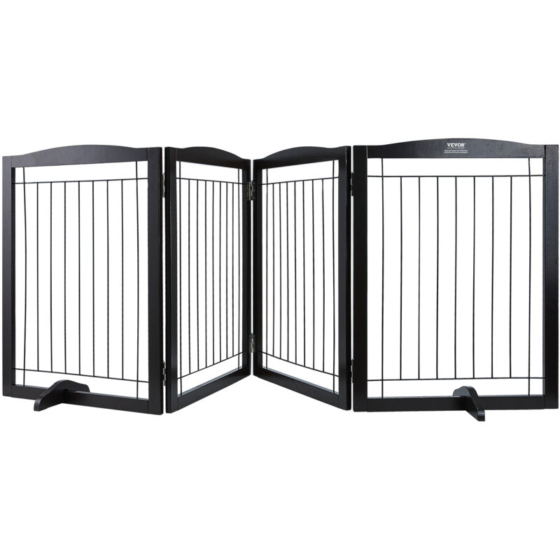 Barriere autoportante pour animaux de compagnie, 32' de hauteur x 96,5' de largeur, barriere pour chien pliante a 4 panneaux pour diverses