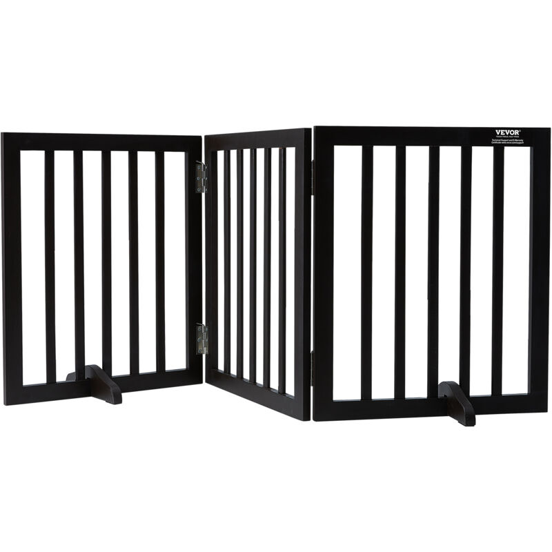 Vevor - Barriere canine autoportante, 24' de hauteur x 60' de largeur, cloture pliante a 3 panneaux pour animaux de compagnie, adaptable aux allees