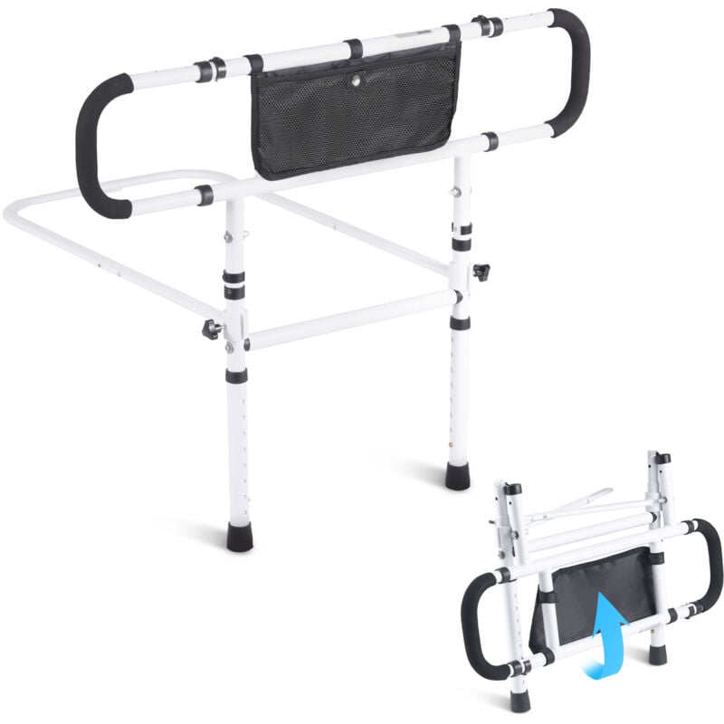 Mophorn - vevor Barriere de Lit pour Adultes Personnes Âgees Pliable 180° Rail de Lit deAssistance Protection Laterale Charge 204 kg Poignee Reglable
