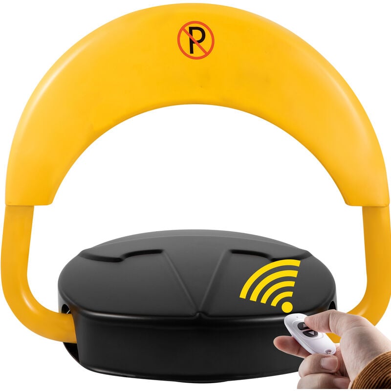 Barriere de Parking Rabattable, Verrou de Stationnement avec Telecommande Distance 15m, Systeme deAlarme Intelligent Integre Serrure de