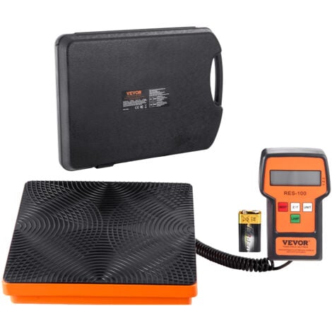 MOPHORN VEVOR Báscula de Refrigerante HVAC 100 kg Báscula de Carga de Refrigerante Freón con Control Remoto con Cable Báscula de Peso de Recuperación Digital Electrónica de Alta Precisión de 5 g con Estuche