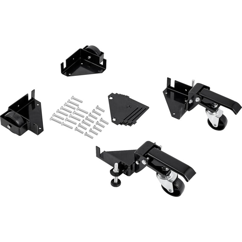 Vevor - Base Mobile, 181,4 kg, Support Roulant Universel Robuste Reglable 241,3x241,3 mm a Infini, avec Roues Pivotantes, pour Equipement Travail du