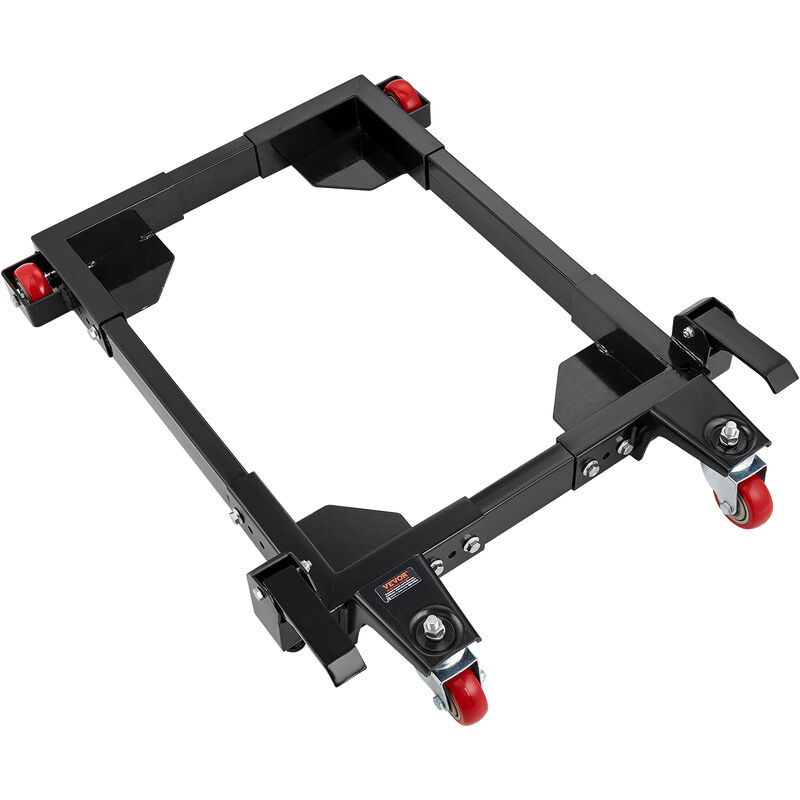 Vevor Base Mobile 680,3 kg Socle Machine a Laver Reglable 527x603 mm a 711x850 mm 2 Roues Directionnelles 2 Roues Pivotantes Base Universelle avec