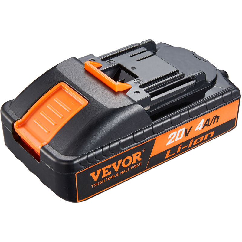 VEVOR 20 V 4000-mAh-Lithium-Akku Ersatz für Elektrowerkzeuge max. 40 A Ausgangsstrom Akku mit Überladungs-, Tiefentladungs-, Überhitzungs- und Kurzschlussschutz Lithium Batterie 144,4 x 76,0 x 54,8 m