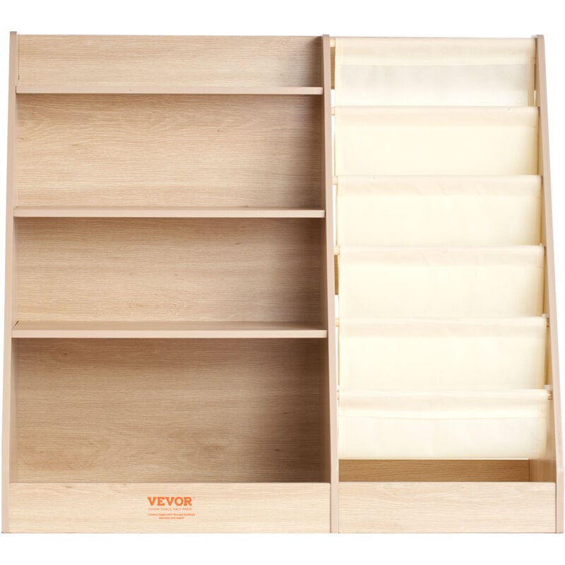 Vevor - Bibliotheque pour Enfants 4 niveaux, Meuble de Rangement 10 Compartiments au Total, Etagere de Rangement pour Livres et Jouets, pour Chambre