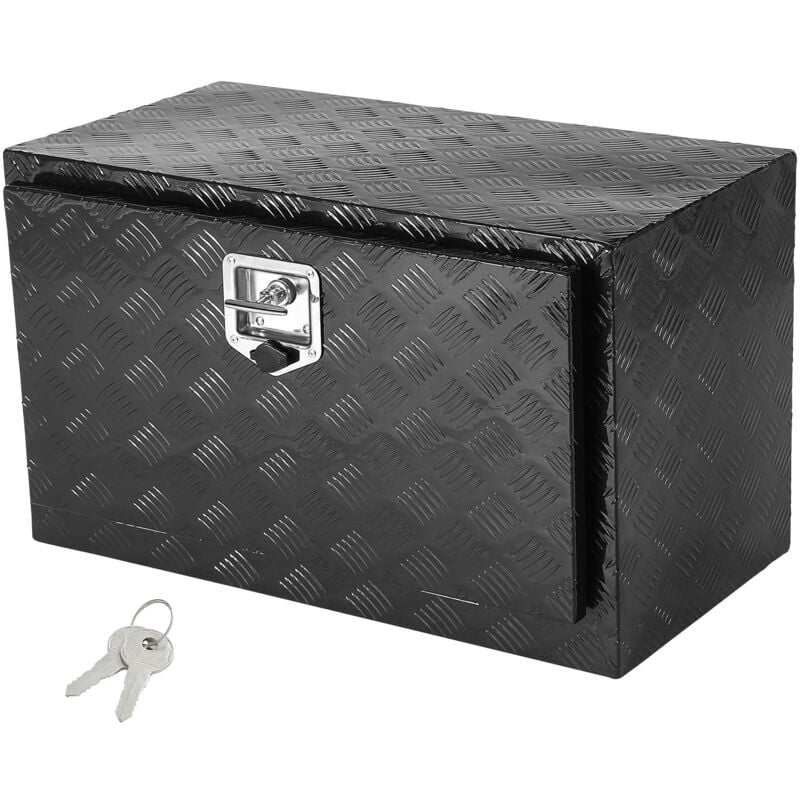 VEVOR Boite a Outils pour Camion 76x43,2x45,7 cm, Coffre Sous-Chassis Fixation Inferieure, Caisse de Stockage en Aluminium avec Serrure et Cles,