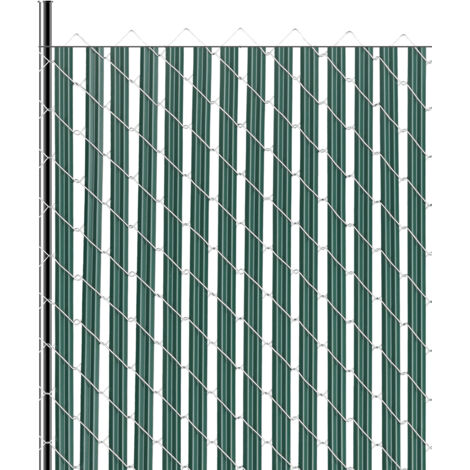VEVOR Bottom Locking Privacy Slats, Single-Wall Vertical Bottom-Locking Slats for Chain-Link Fence, High-Density HDPE Chain Link Slats Ideally Fit 4' High Fence for Garden, Farm, Sports Field(Green)