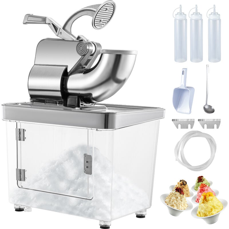 Vevor Broyeur a glace pilee 300XTD, Machine a glace pilee argent, Concasseur a Glace, Pour La Maison/Les Industries Pharmaceutiques/La Refrigeration