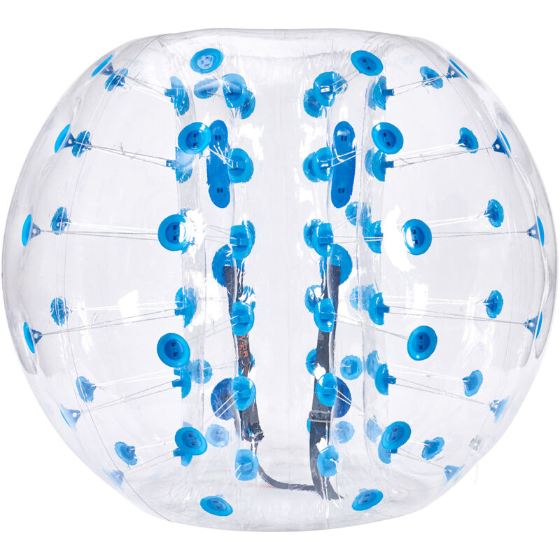 VEVOR Bulle Gonflable de 1,5 m Motif Pois Bleu, Balle Pare Chocs a Bulles en PVC pour Hamster Humain 0,8 mm deEpaisseur pour Adolescents et Adultes