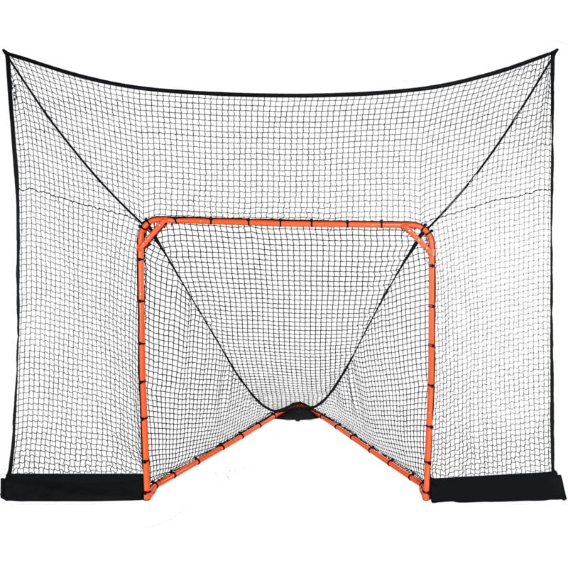 Vevor - But de Crosse Hockey avec Couverture Etendue 3,6x2,8 m Cage de Lacrosse avec Filet et Sac de Transport Configuration Facile Equipement