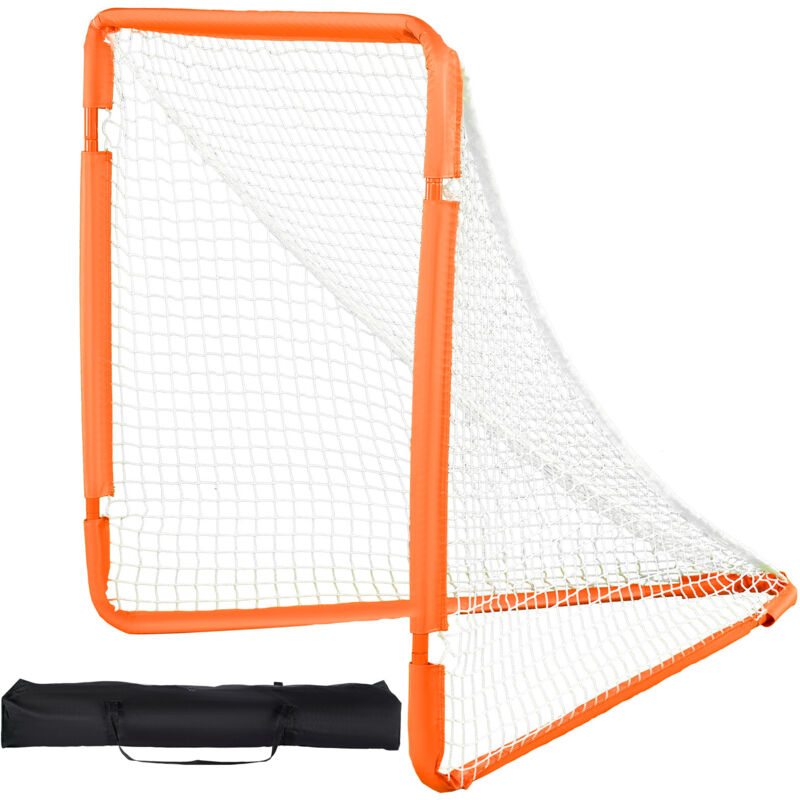 But de Crosse Portable 1,3x1,2x1,2 m Cage de Lacrosse avec Filet et Sac de Transport Pratique Configuration Facile Equipement d'Entrainement dans
