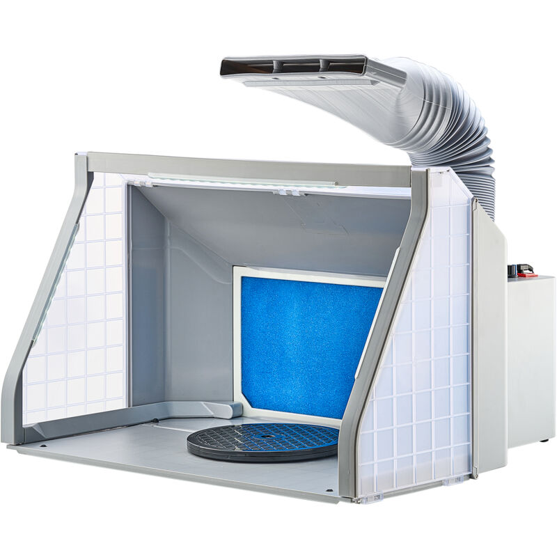 Vevor - Cabine de Peinture Aerographe 55,8x49,2x35,8 cm, Cabine de Pulverisation Portable a 2 Ventilateurs, avec Lumieres led et Tuyau deExtension
