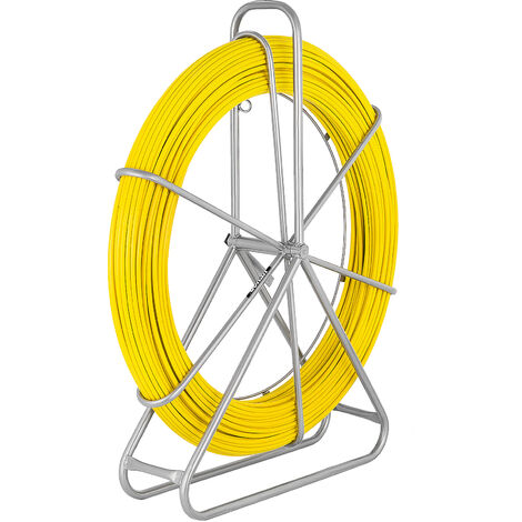 VEVOR Tige de Cable en Fibre de Verre Serpent Ruban de Poisson 6 mm x130 / 200 m, 8 mm x150 m ��lectrique Extracteur de Cable