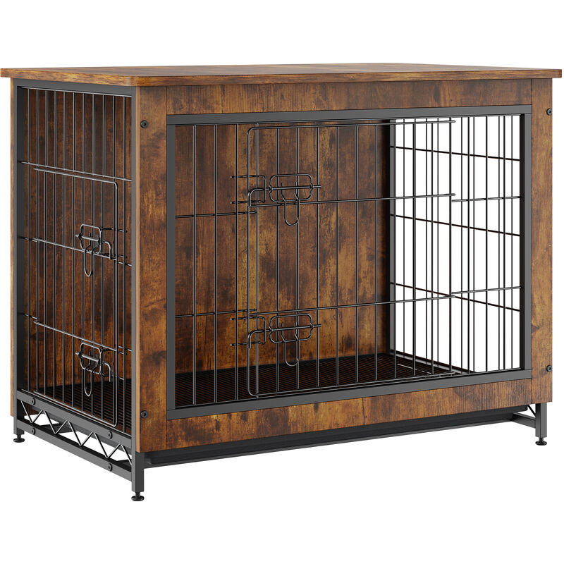 Vevor - Cage pour Chien 82,6x55,6x64 cm Meuble Cage Chien en Bois Moderne Table deAppoint Interieur Multi-usages avec Double Porte et Plateau