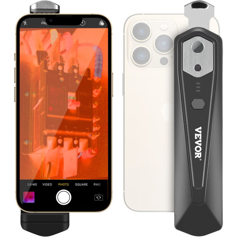 Vevor Camera deimagerie thermique pour Android iOS, resolution 256 x 192 ir, imageur thermique infrarouge sans fil WiFi camera visuelle, taux