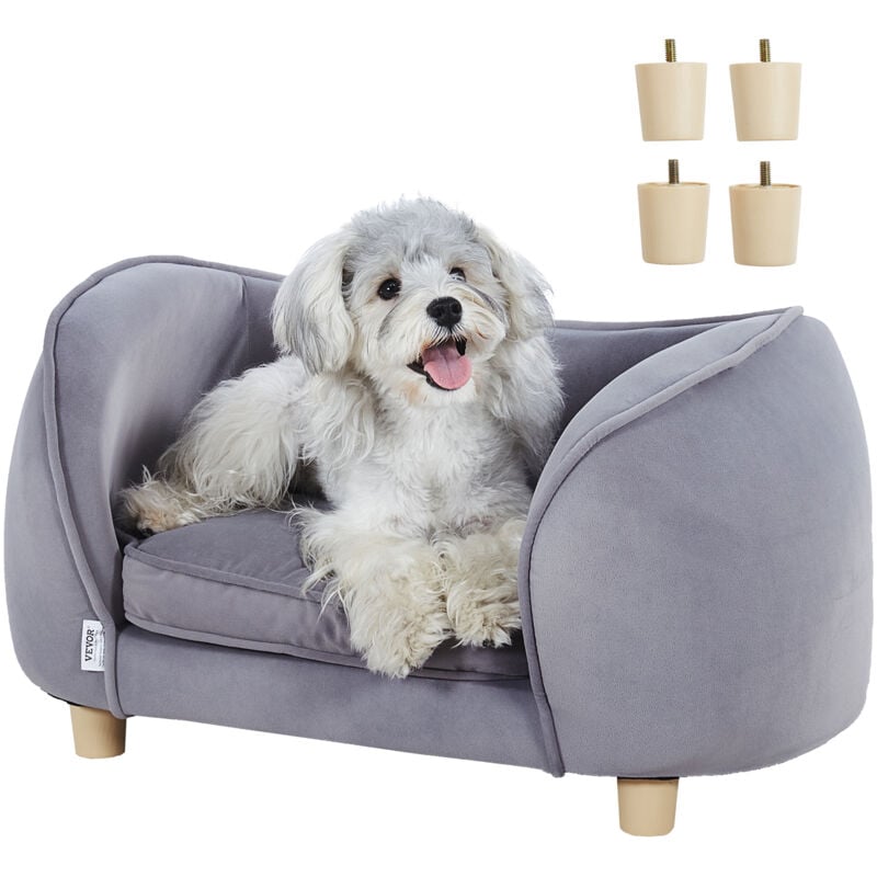 VEVOR Canape pour animal de compagnie, panier pour petits chiens et chats, canape-lit pour chiens en velours doux, canape pour chats avec capacite de