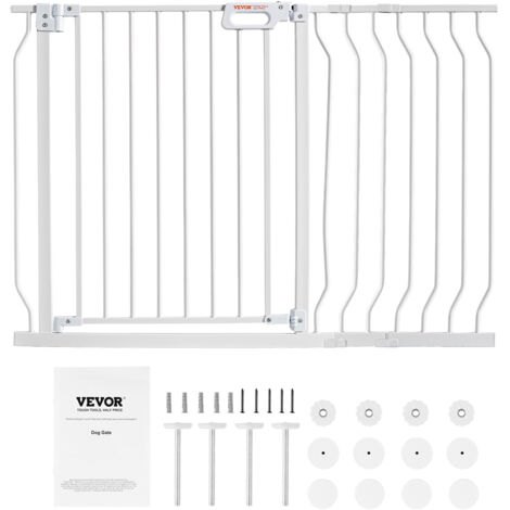 VEVOR Cancelletto di Sicurezza per Bambini Larghezza Espandibile 749-1178 mm Altezza 762 mm Cancello di Sicurezza per Bambini per Scale Porte Corridoi Senza Forare Ampia Apertura a 180° Colore Bianco