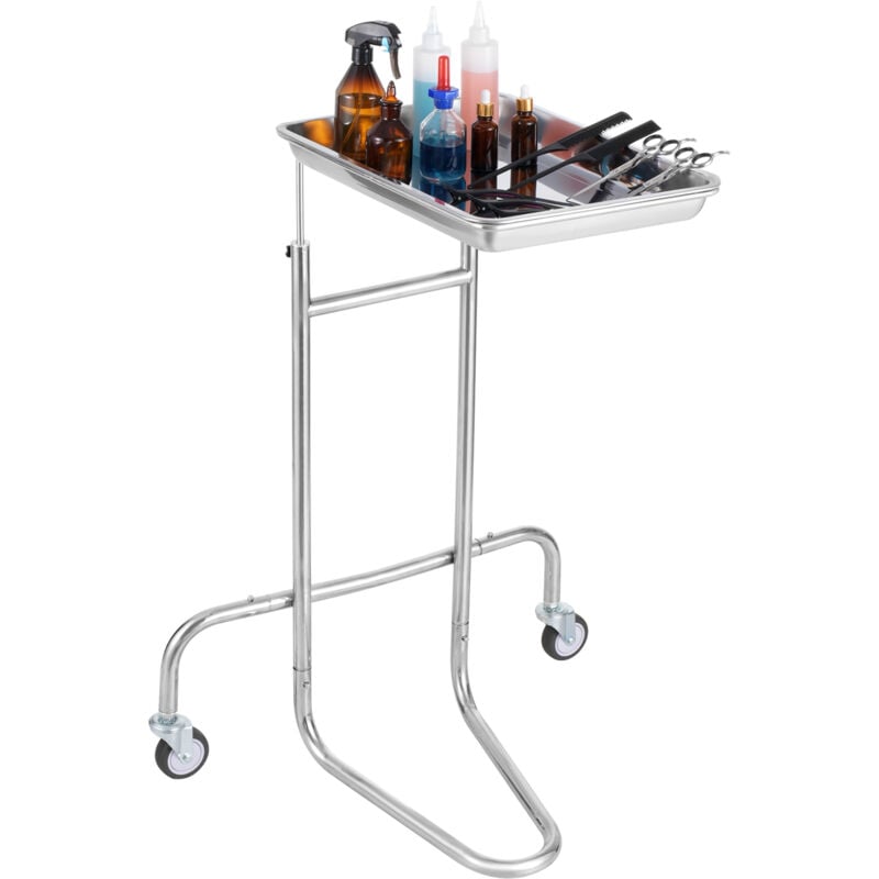 Image of Vevor - Carrelli da Laboratorio in Acciaio Inossidabile, Carrello da Laboratorio con Vassoio Singolo, 2 Ruote Silenziose, Carrello da Laboratorio con