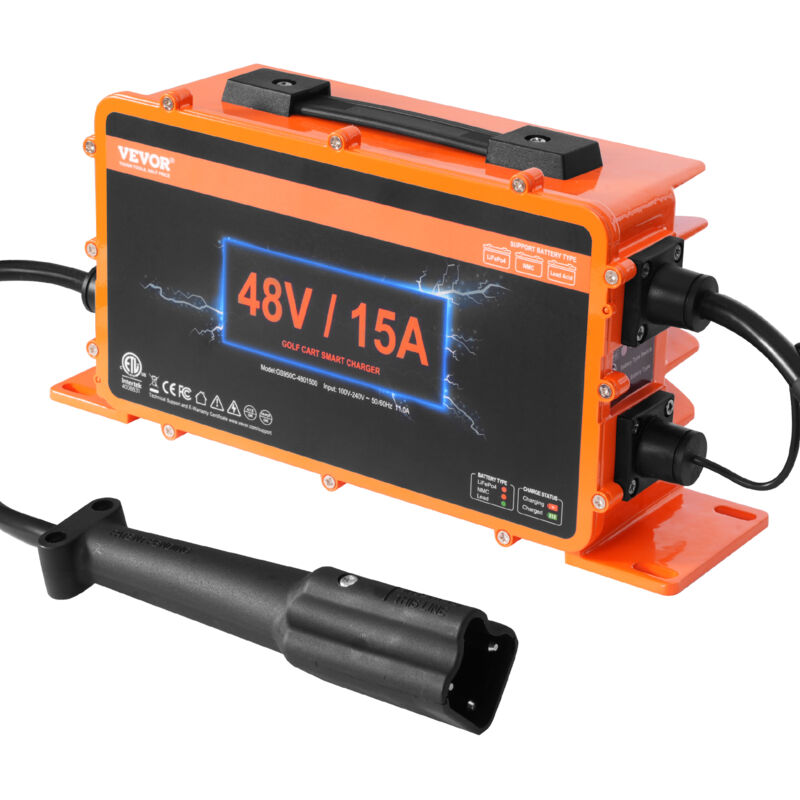 Vevor - Chargeur de batterie pour voiturette de golf 48 v, chargeur de batterie intelligent avec prise G29, 15 a, compatible avec batteries au plomb
