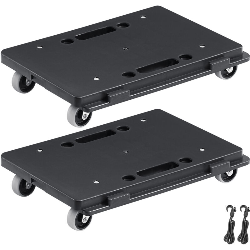 VEVOR Chariot à plate-forme à bord emboîtable, 2 pièces, déplacement de meubles, capacité de 226,8 kg chacun