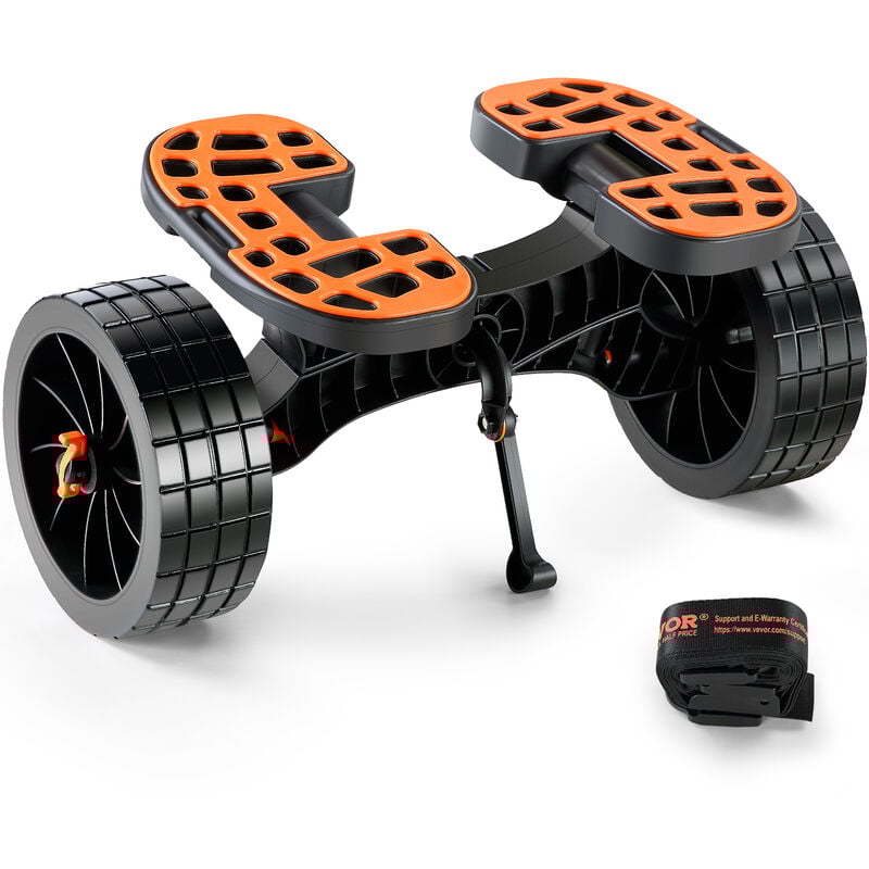 Vevor - Chariot de Kayak 145 kg Chariot Transport Canoë Detachable avec Roues Pleines 25,4 cm Largeur Ajustable Pied de Support Antiderapant pour