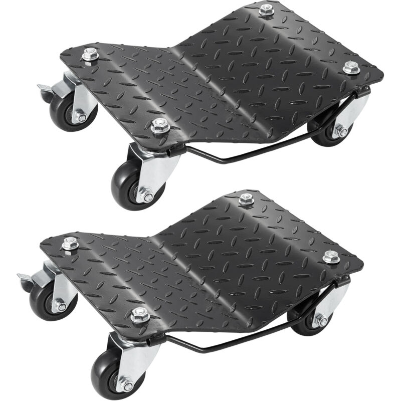 VEVOR Chariot de Manutention de Voiture Capacité 1400kg Avec Roue Verrouillable 2PCS