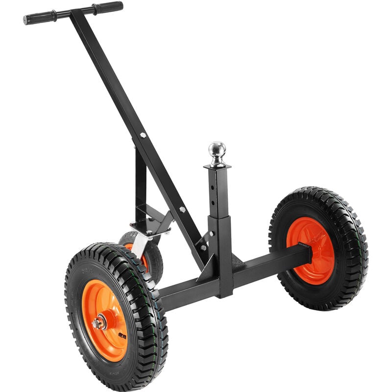 Vevor Chariot de Remorque Charge 454 kg Chariot de Remorquage en Acier au Carbone Hauteur Reglable 48-65 cm Boule 50,8 mm Pneus 40,6 cm Roue